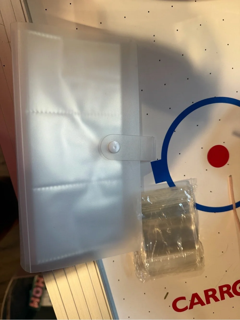 Clear Frosted Tablet Sleeve with Snap Closure - Translucent White
